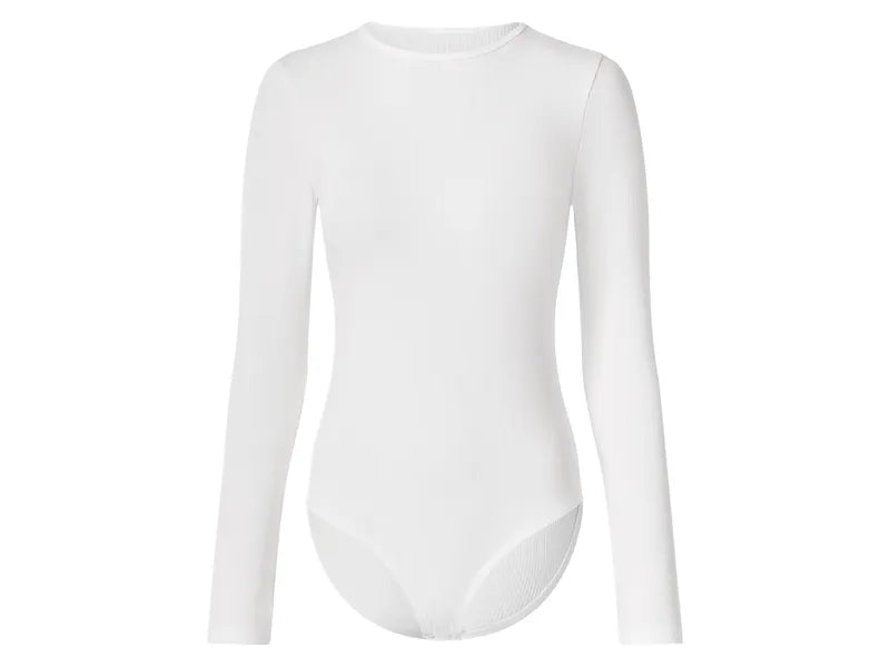 ESMARA Long-sleeved Ribbed Body (White)