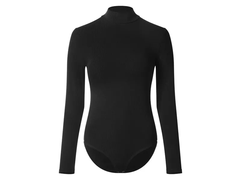 ESMARA Long-sleeved Ribbed Body (Black)