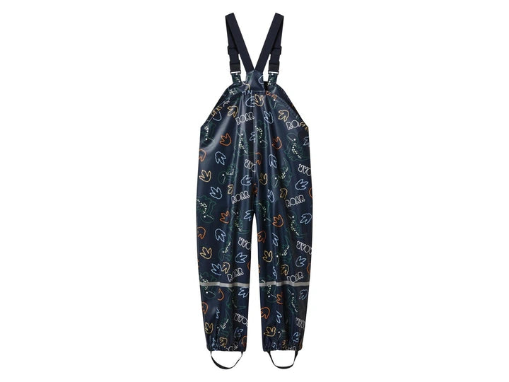 LUPILU Boys’ Waterproof Overalls - Dinosaurs (Navy)