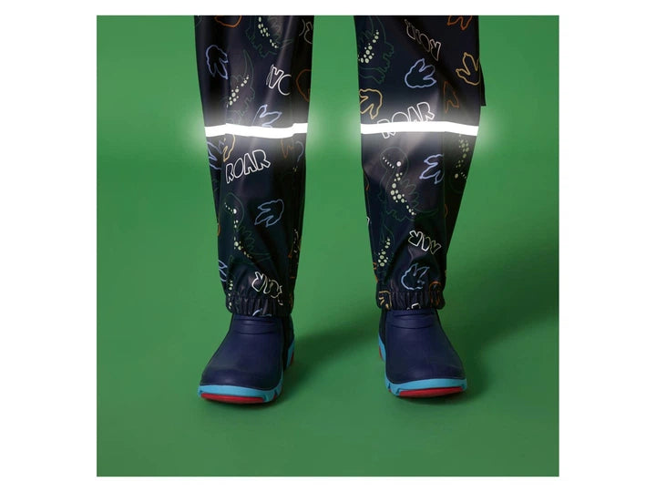 LUPILU Boys’ Waterproof Overalls - Dinosaurs (Navy)