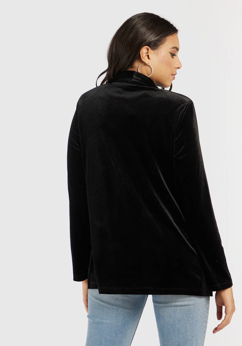 Women’s Velvet Blazer (Black)