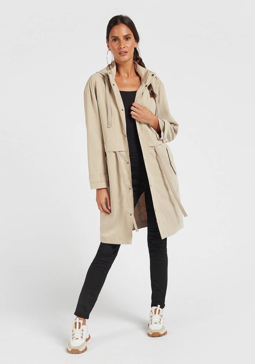 Women’s Hooded Parka Jacket (beige)
