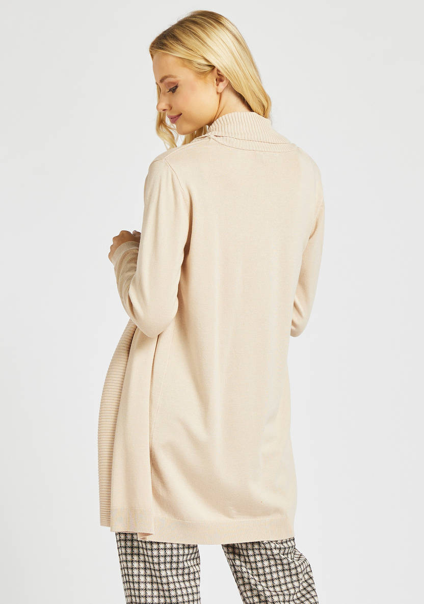 Women’s Thigh-Length Cardigan (beige)