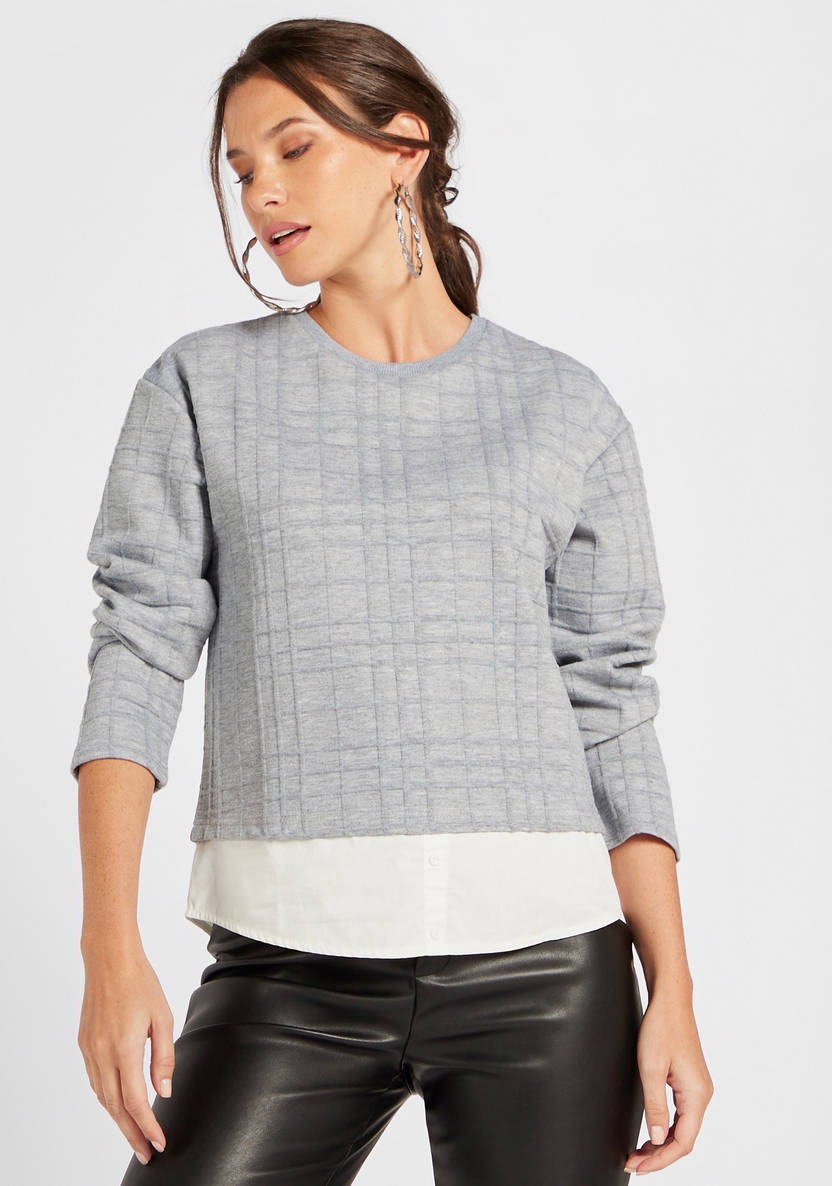 Women’s Textured 2 in 1 Longsleeved Top