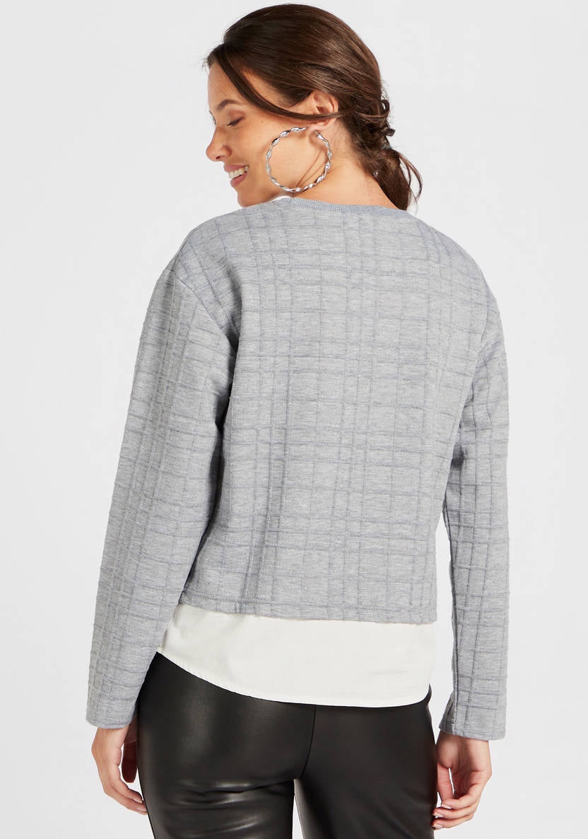 Women’s Textured 2 in 1 Longsleeved Top