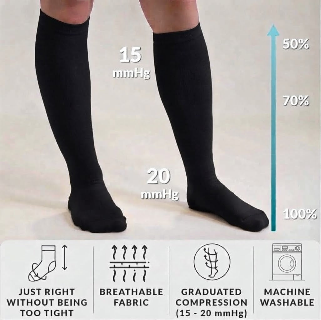 Unisex Compression Socks (black)