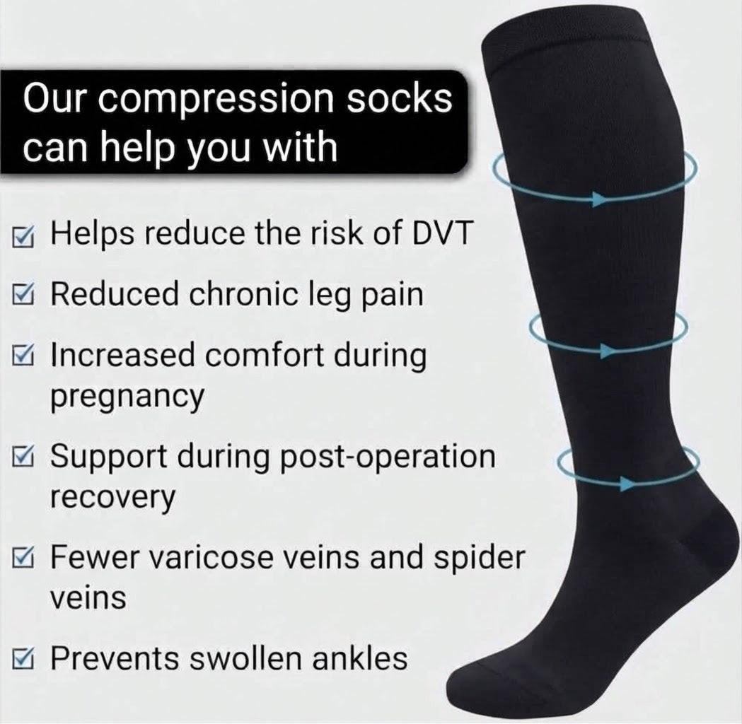 Unisex Compression Socks (black)