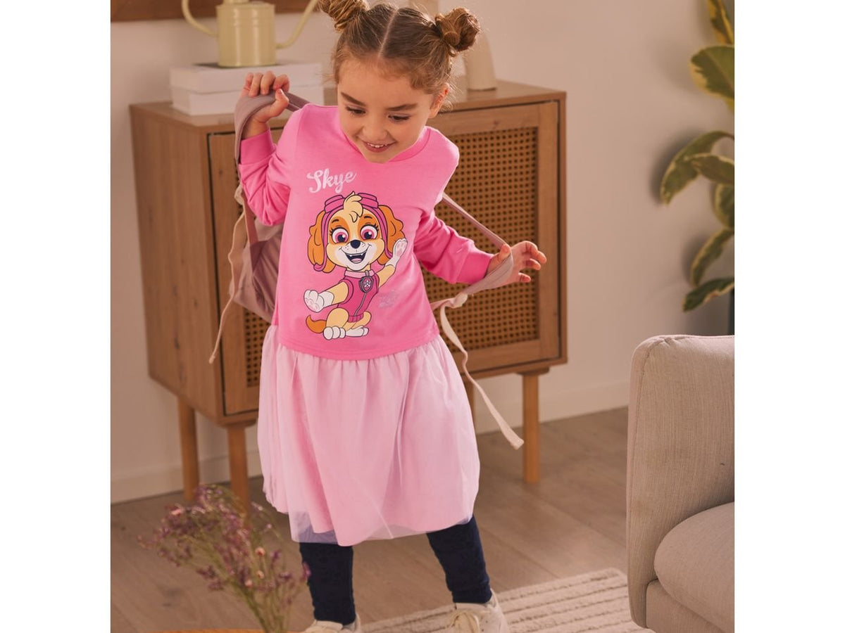 Girls’ Longsleeved Dress with tulle skirt - Paw Patrol