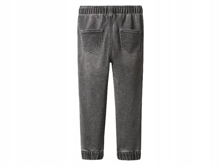 LUPILU Boys’ Cotton Denim Joggers (Grey)
