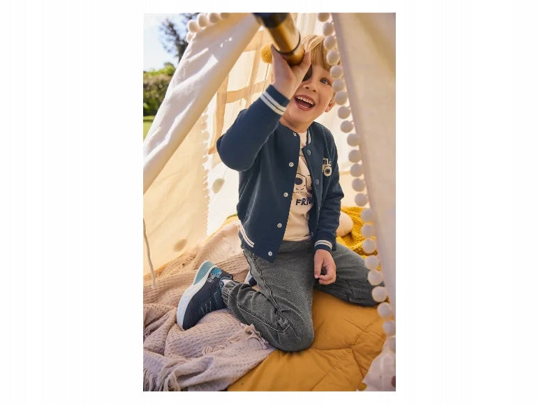 LUPILU Boys’ Cotton Denim Joggers (Grey)