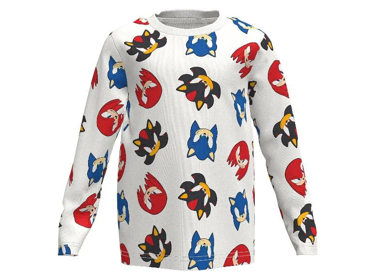 Boys’ Long Cotton Pajamas - Sonic
