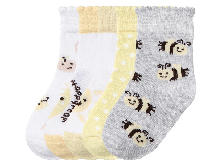 LUPILU Baby Girls’ Socks, 5 pairs
