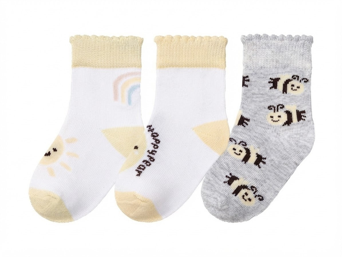 LUPILU Baby Girls’ Socks, 3 pairs
