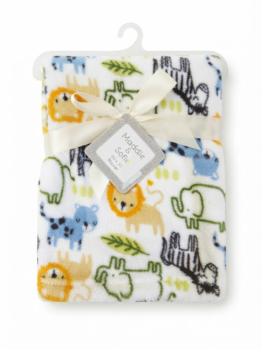 Baby Blanket - Safari Animals (30x30 cm)
