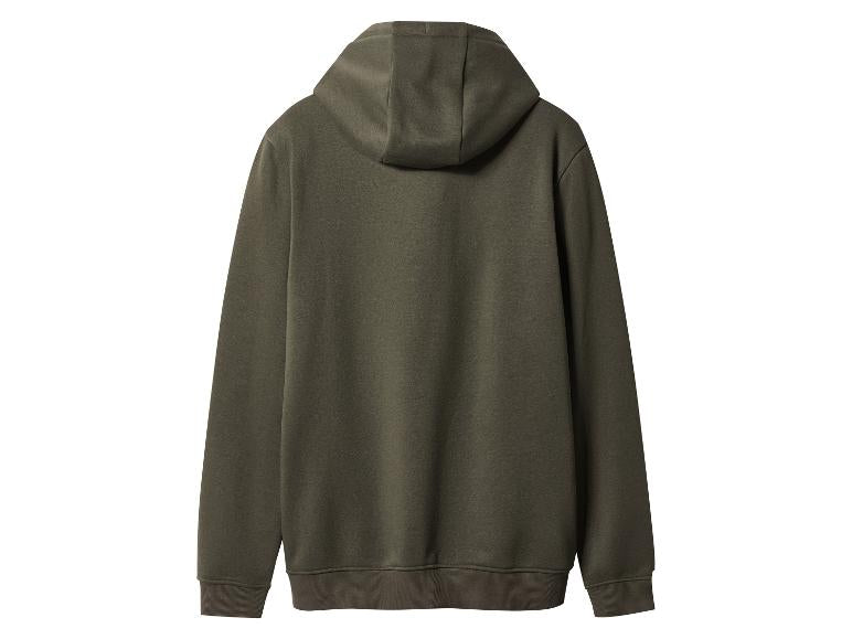 Men’s Fleece Zip-Up Hoodie - Esmara men (Olive green)
