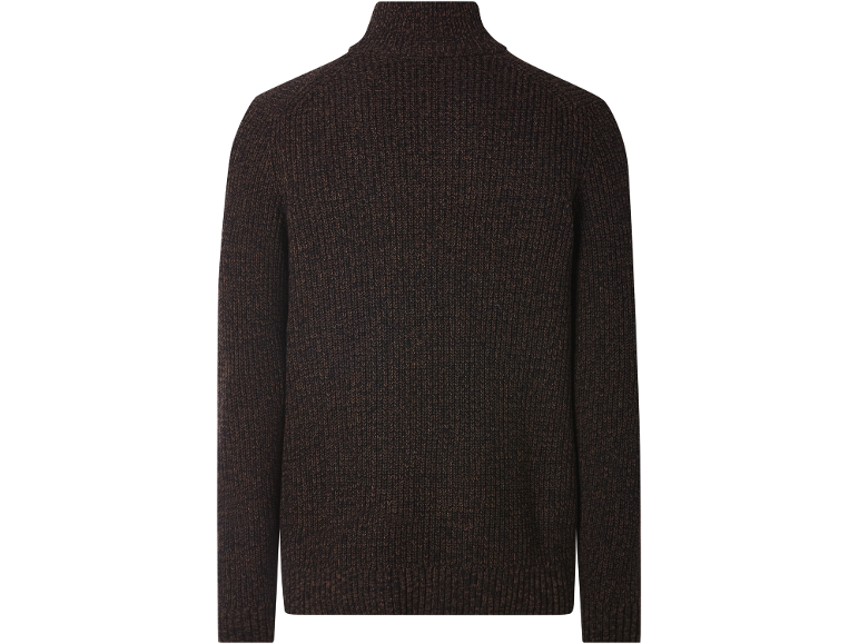 Men’s Half-Zip Jumper (Dark Brown) - Esmara men