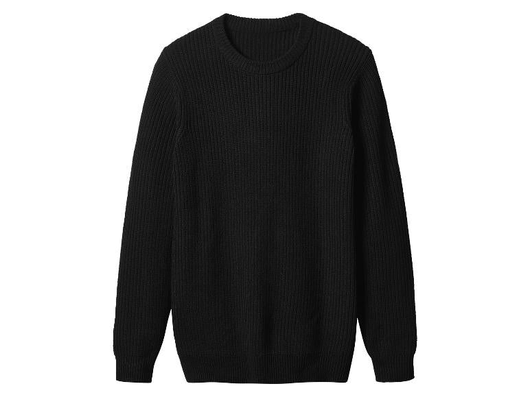 Men’s Chunky Knitted Jumper (Black) - Esmara men
