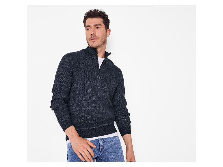 Men’s Half-Zip Jumper (navy) - Esmara men