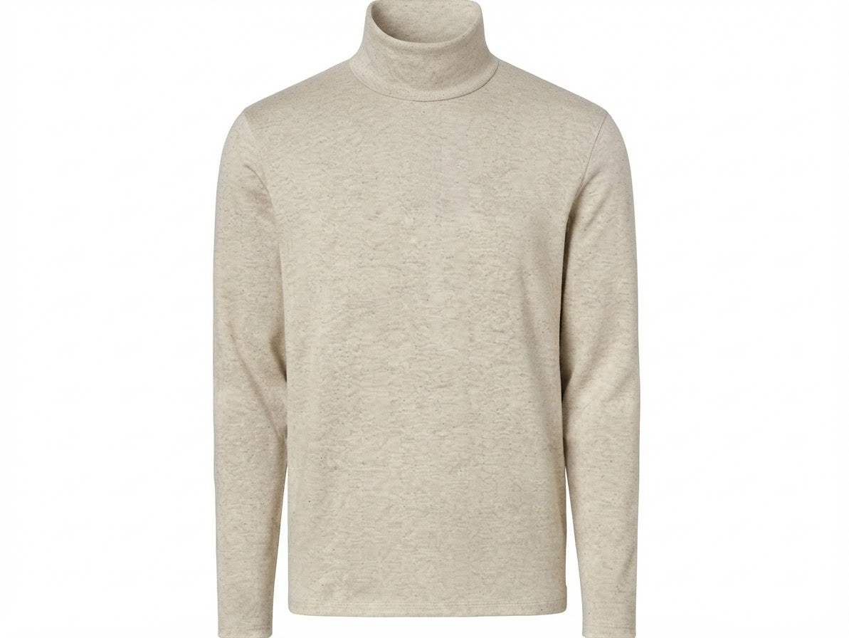 LIVERGY Men’s Thermal Roll neck Top (white)