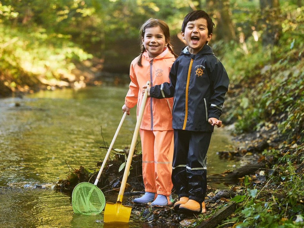 LUPILU Girls’ Waterproof Overalls (orange)