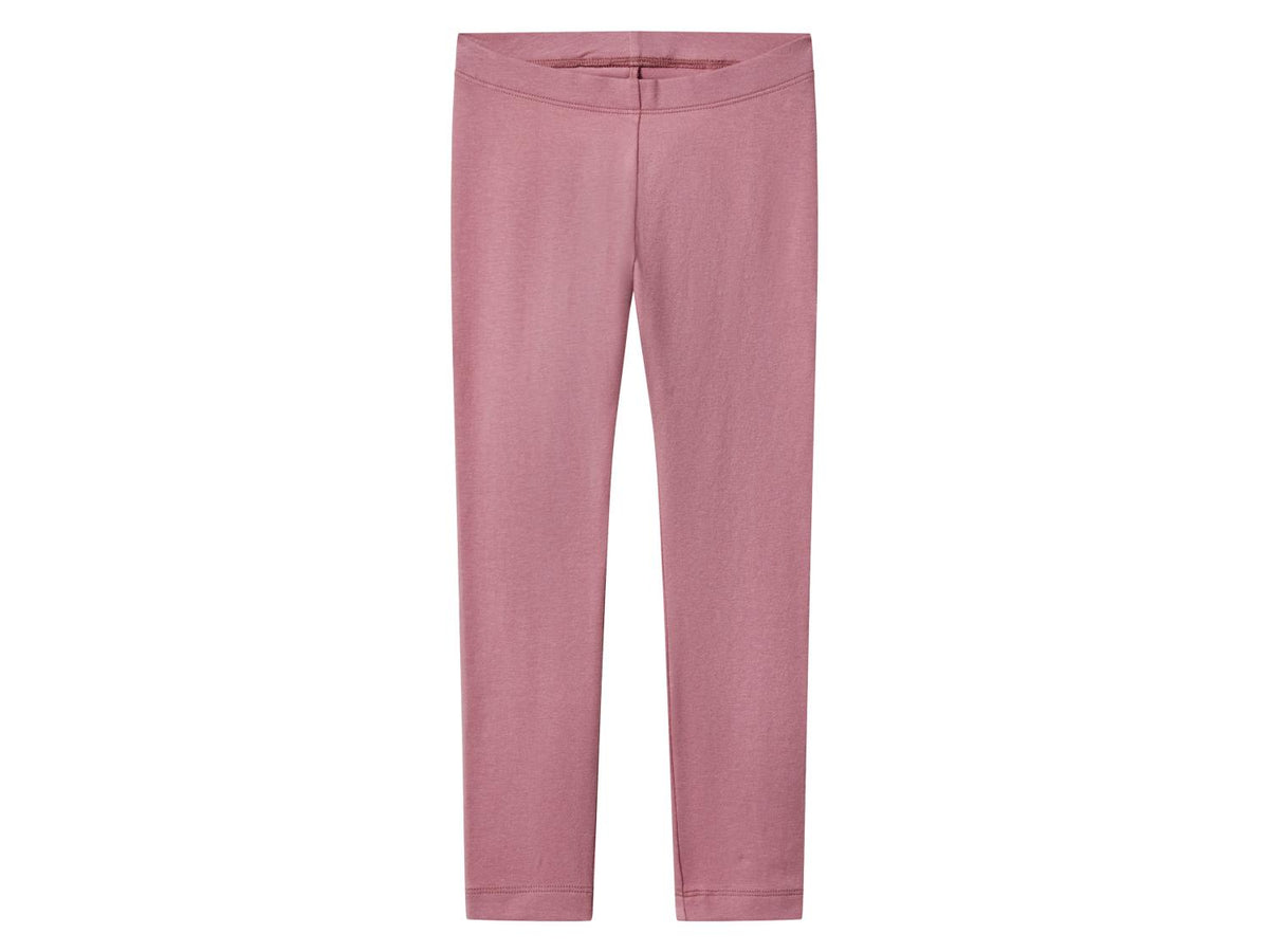 LUPILU Girls’ Cotton Leggings, 2 pcs (Pink/black)