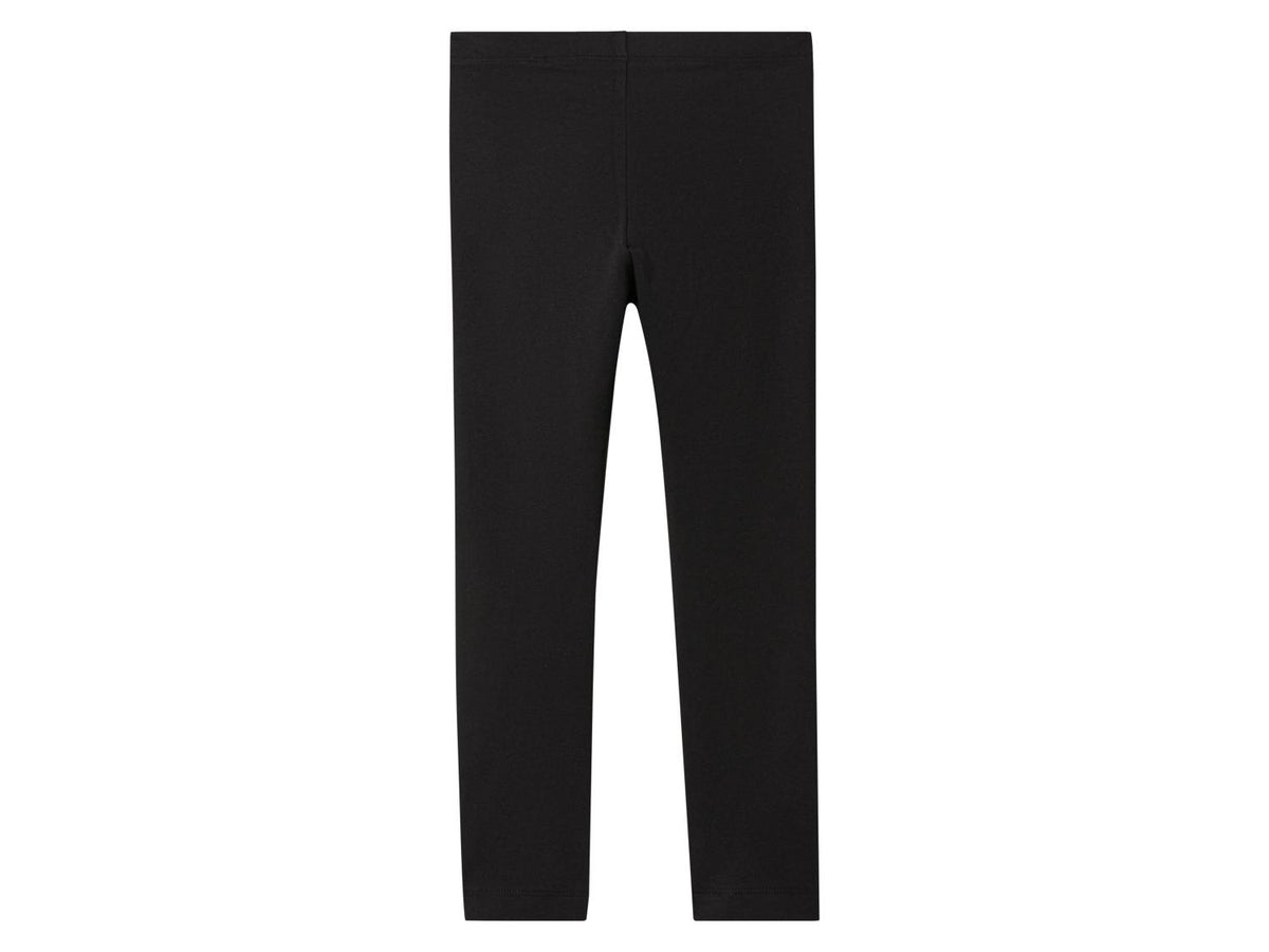 LUPILU Girls’ Cotton Leggings, 2 pcs (Pink/black)
