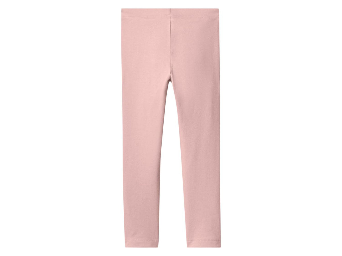 LUPILU Girls’ Cotton Leggings, 2 pcs (Pink/Rainbow)