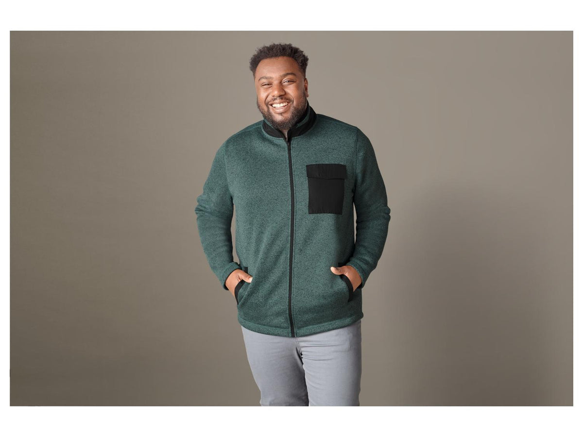 LIVERGY Men’s Fleece Knit Jacket (green)