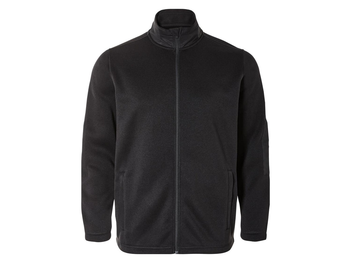 LIVERGY Men’s Fleece Knit Jacket (Black)