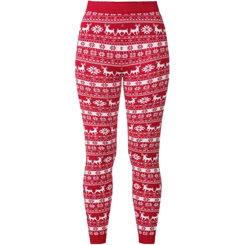 ESMARA Girls’ Christmas Thermal Leggings (red)