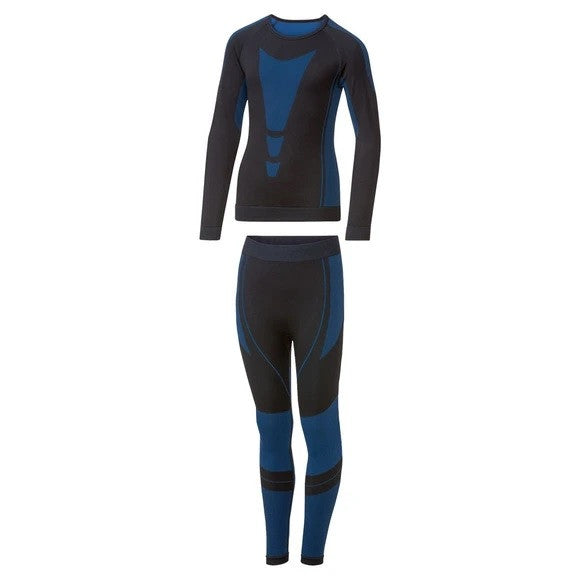 CRIVIT Boys’ Seamless Thermal Base Layer Set (black/blue)