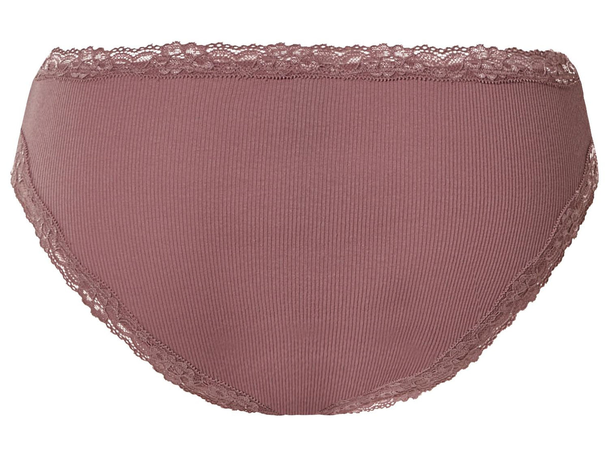 ESMARA Women’s Ribbed Briefs with Lace, 5 pcs  (pink/white)