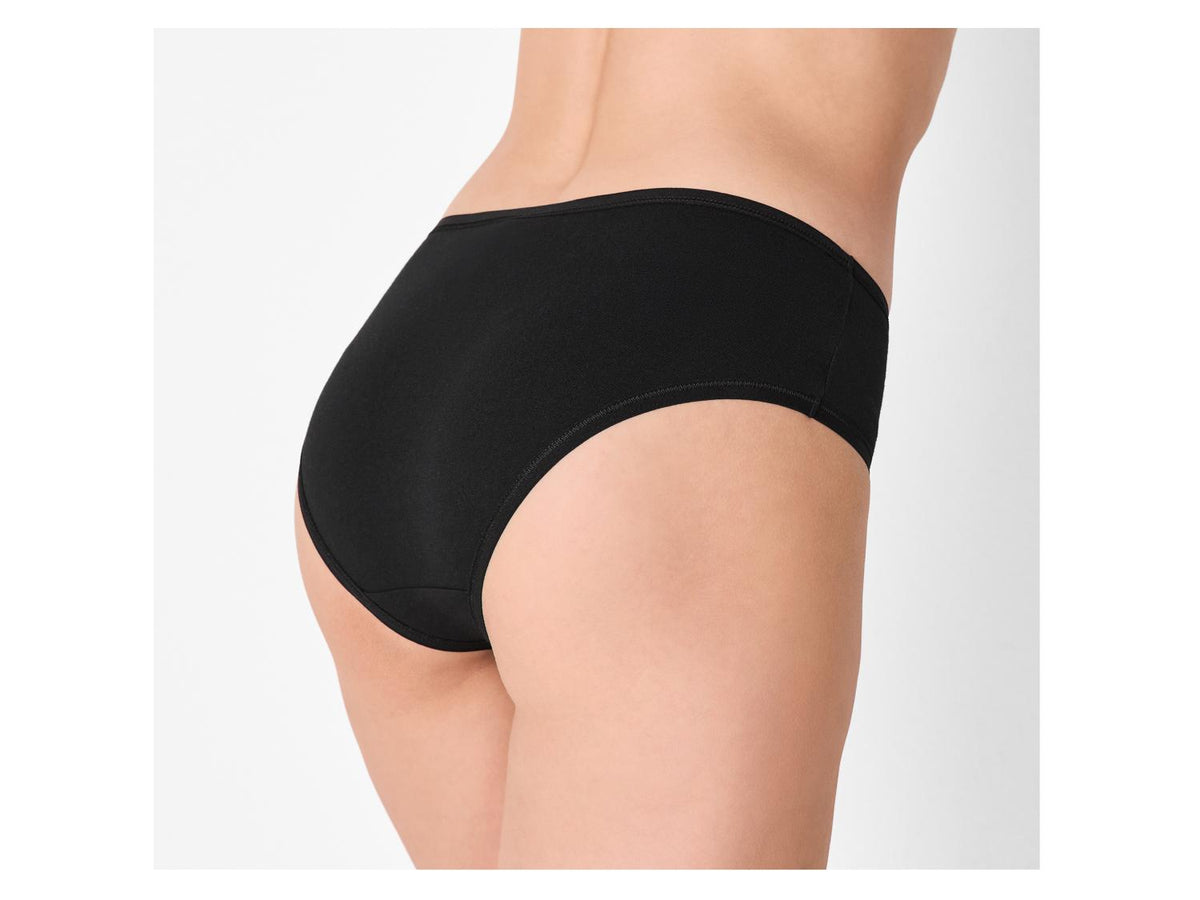 ESMARA Women’s Cotton Briefs, 5 pcs (Black)