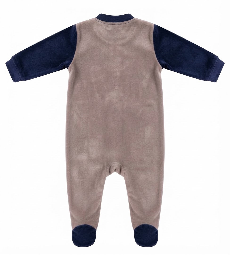 Baby Boys’ Longsleeved Velour Overalls