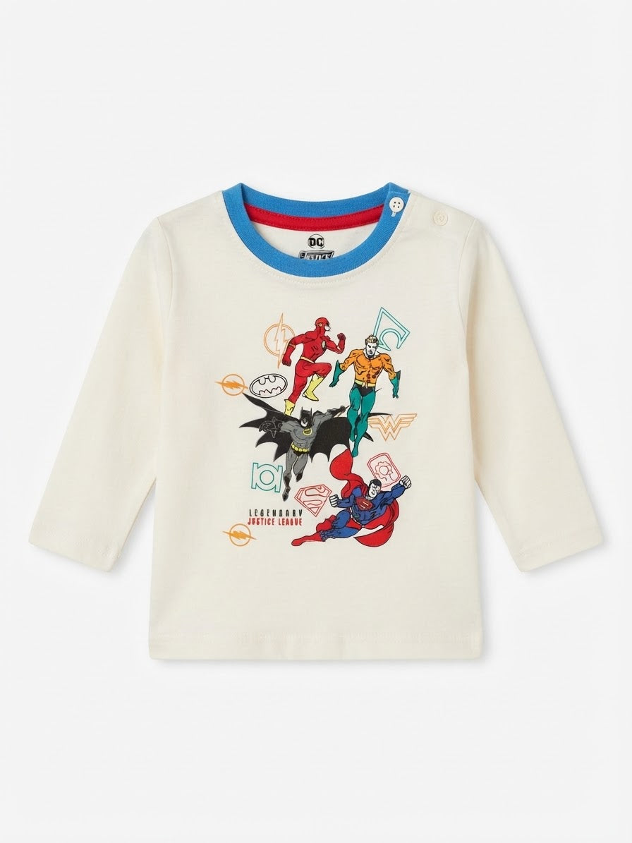 Baby Boys’ Longsleeved Fleece T-Shirt - Justice League