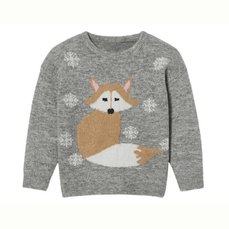 LUPILU Girls’ Knitted Sweater - Fox