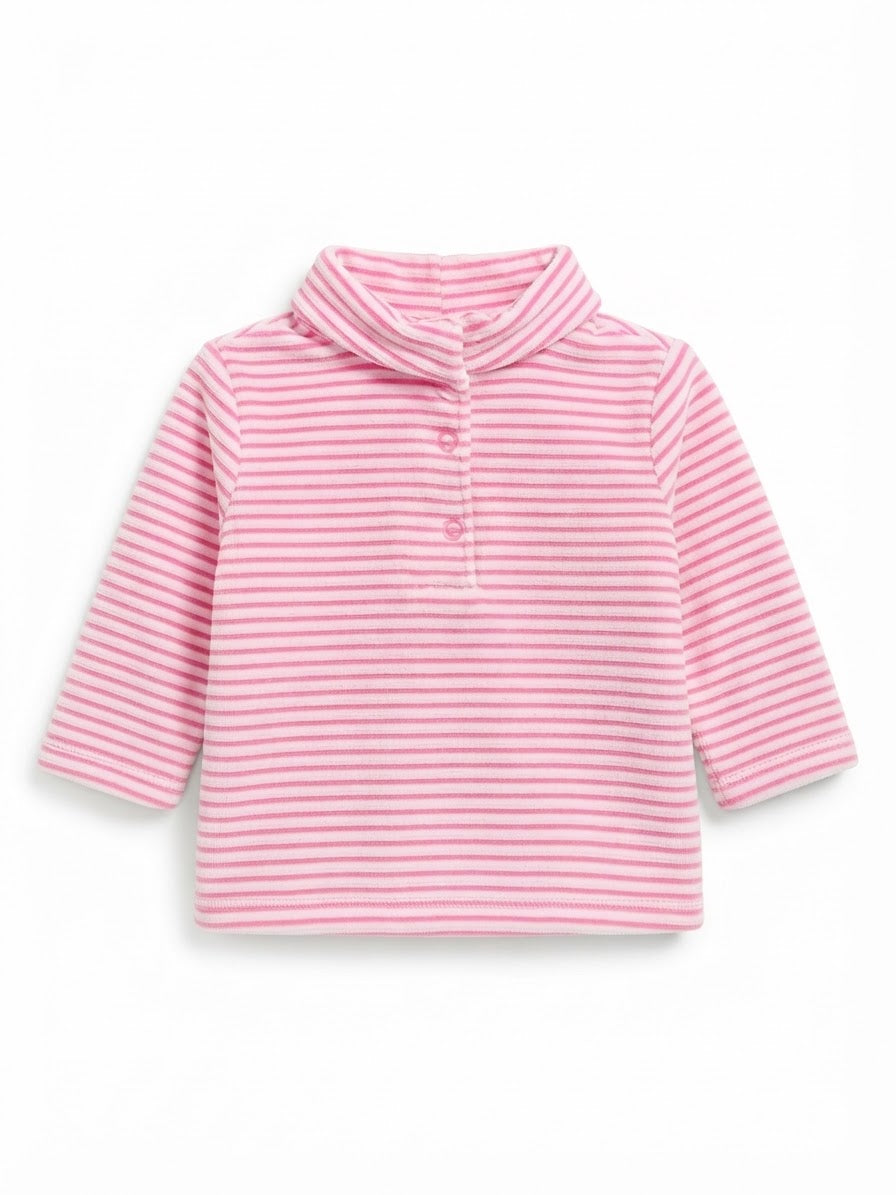 Baby Girl’s High-neck Fleece Top