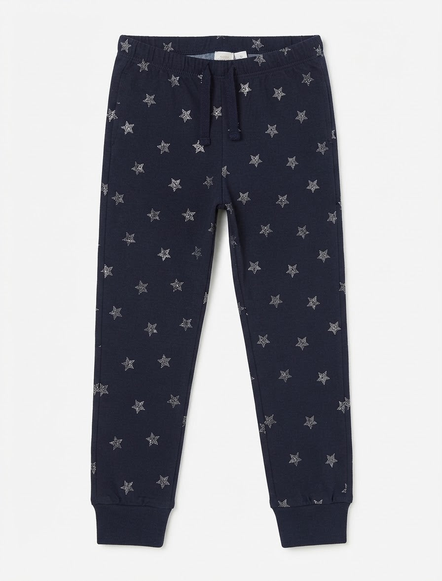 Girl’s Fleece Joggers - Stars (Navy)