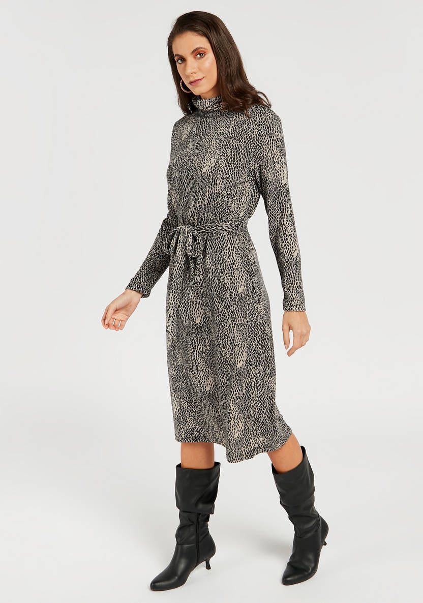 Women’s Animal Print Midi Dress
