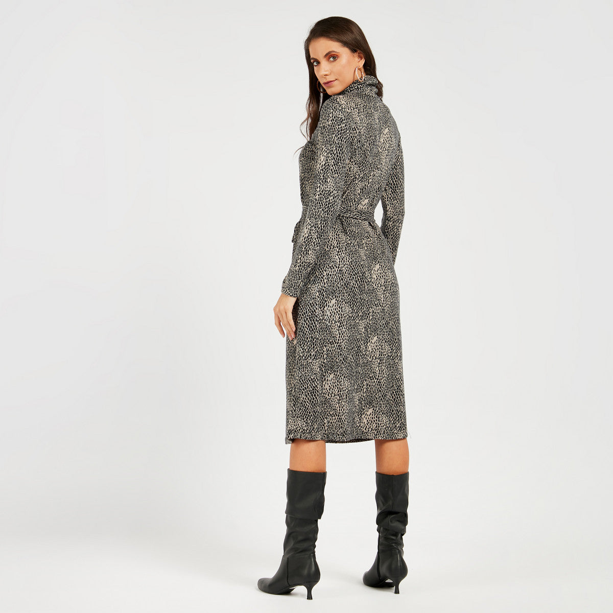 Women’s Animal Print Midi Dress