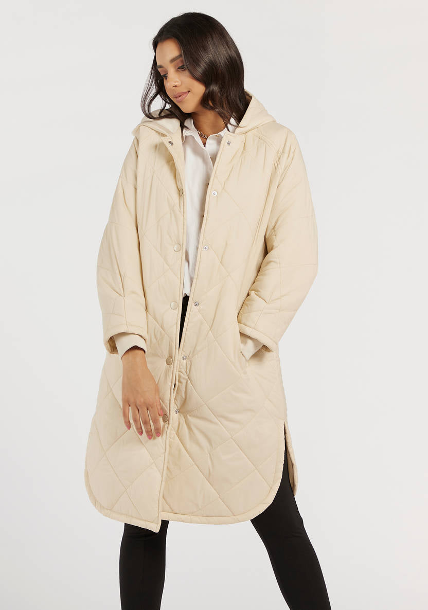 Women/Girls' Oversized Quilted Button-up Jacket