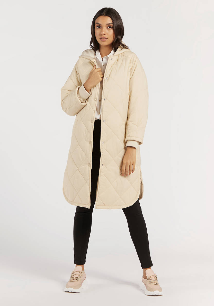 Women/Girls' Oversized Quilted Button-up Jacket
