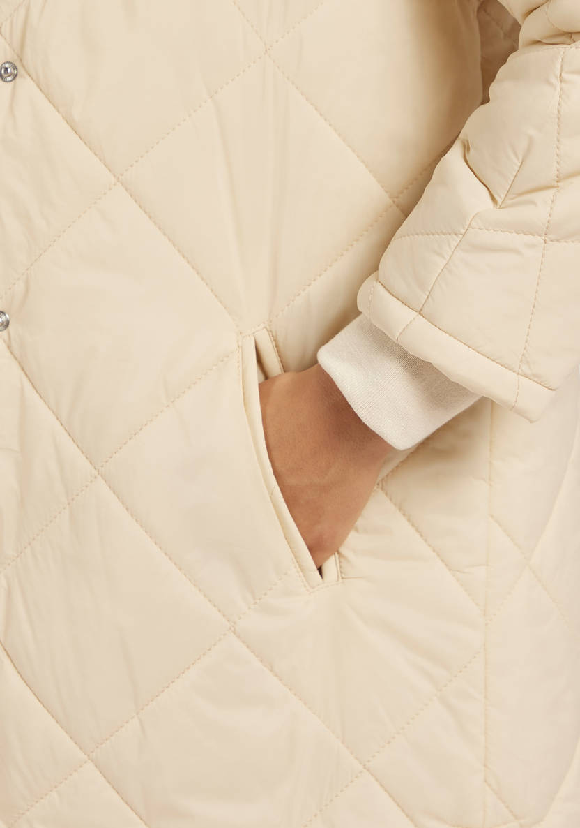 Women/Girls' Oversized Quilted Button-up Jacket