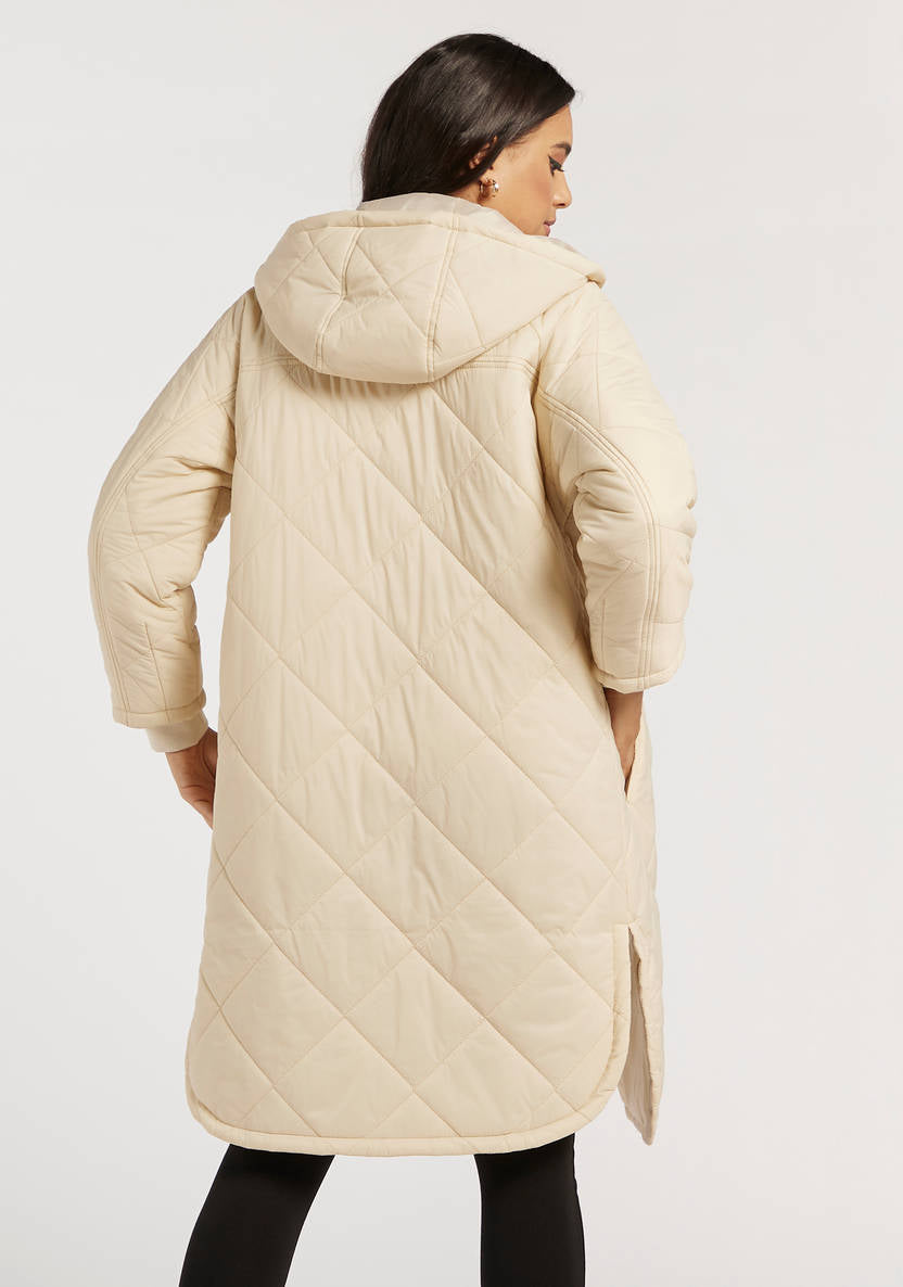 Women/Girls' Oversized Quilted Button-up Jacket