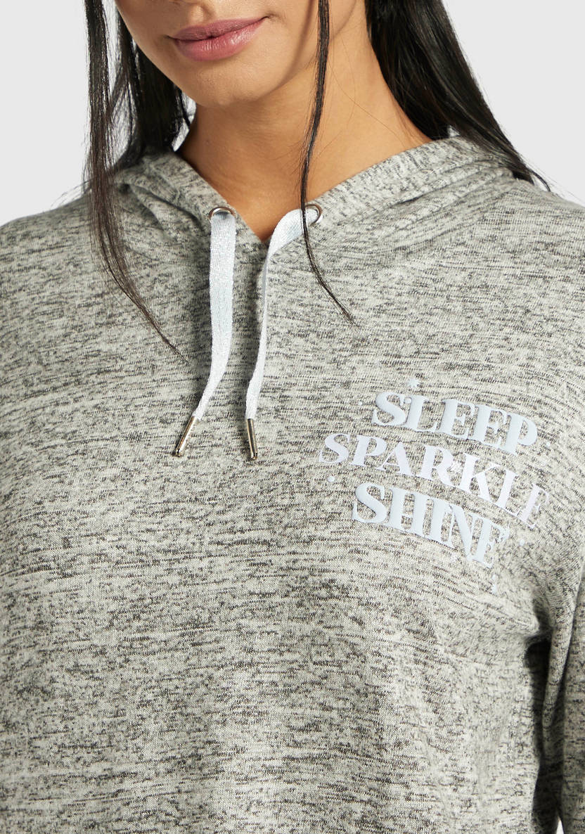 Women’s Long-Sleeves Hooded Sleepshirt