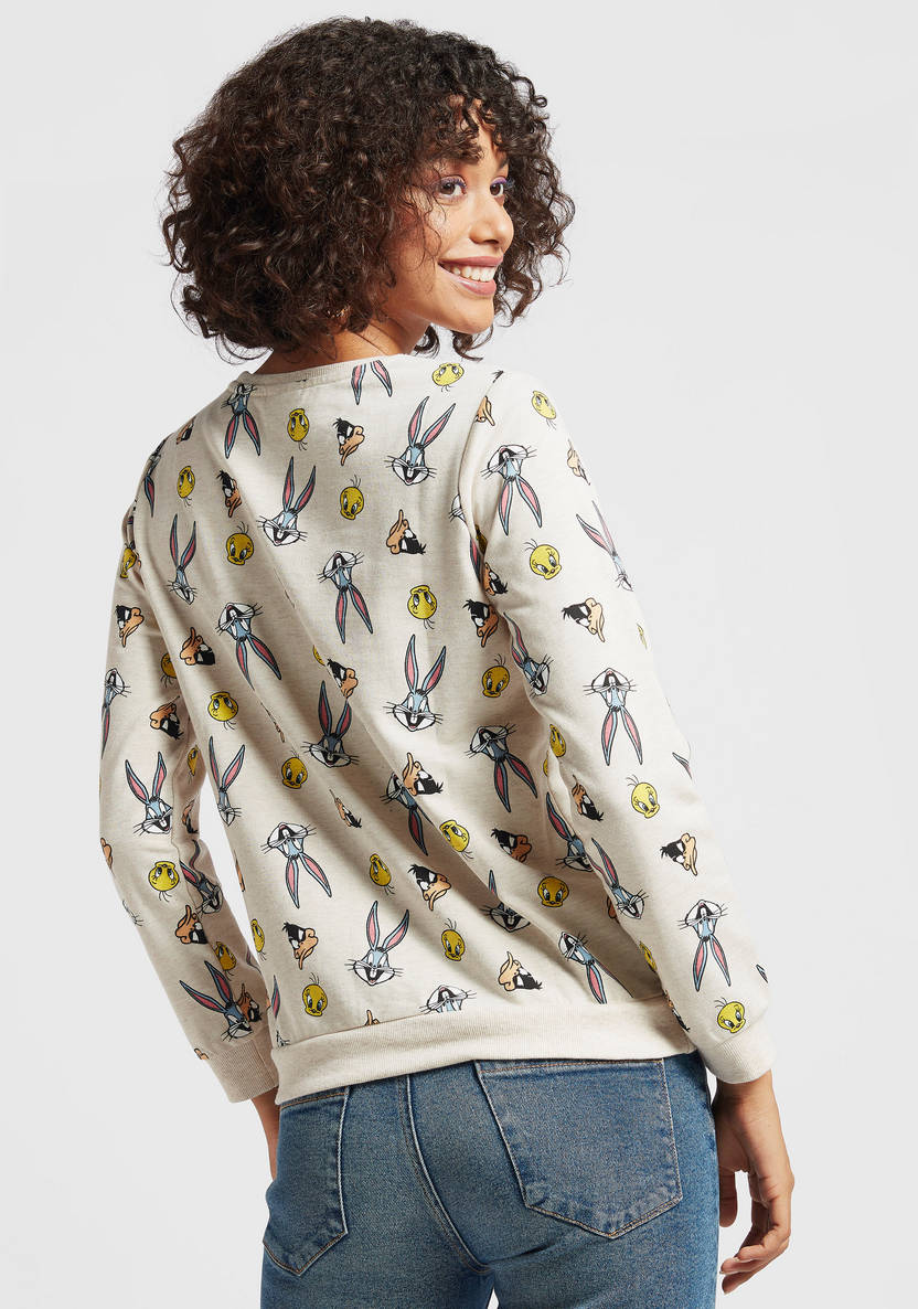 Women’s All-Over Looney Tunes Print Sweatshirt