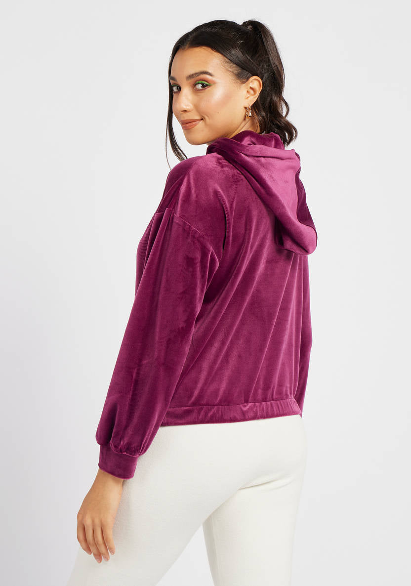 Women’s Ribbed Velour Hoodie