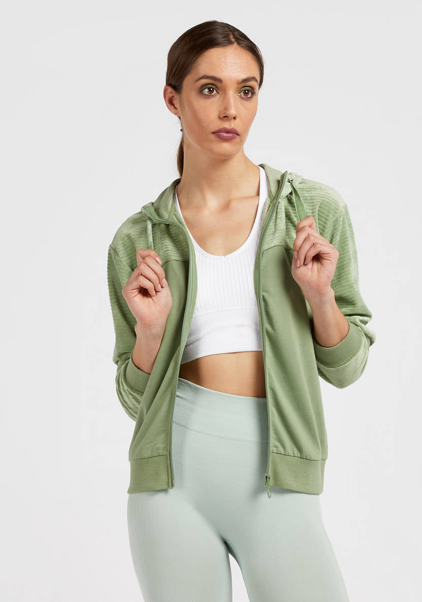 Women’s Panelled Zip-Up Hoodie