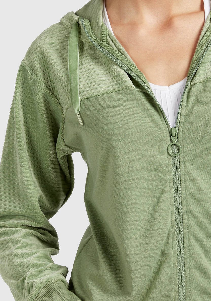Women’s Panelled Zip-Up Hoodie
