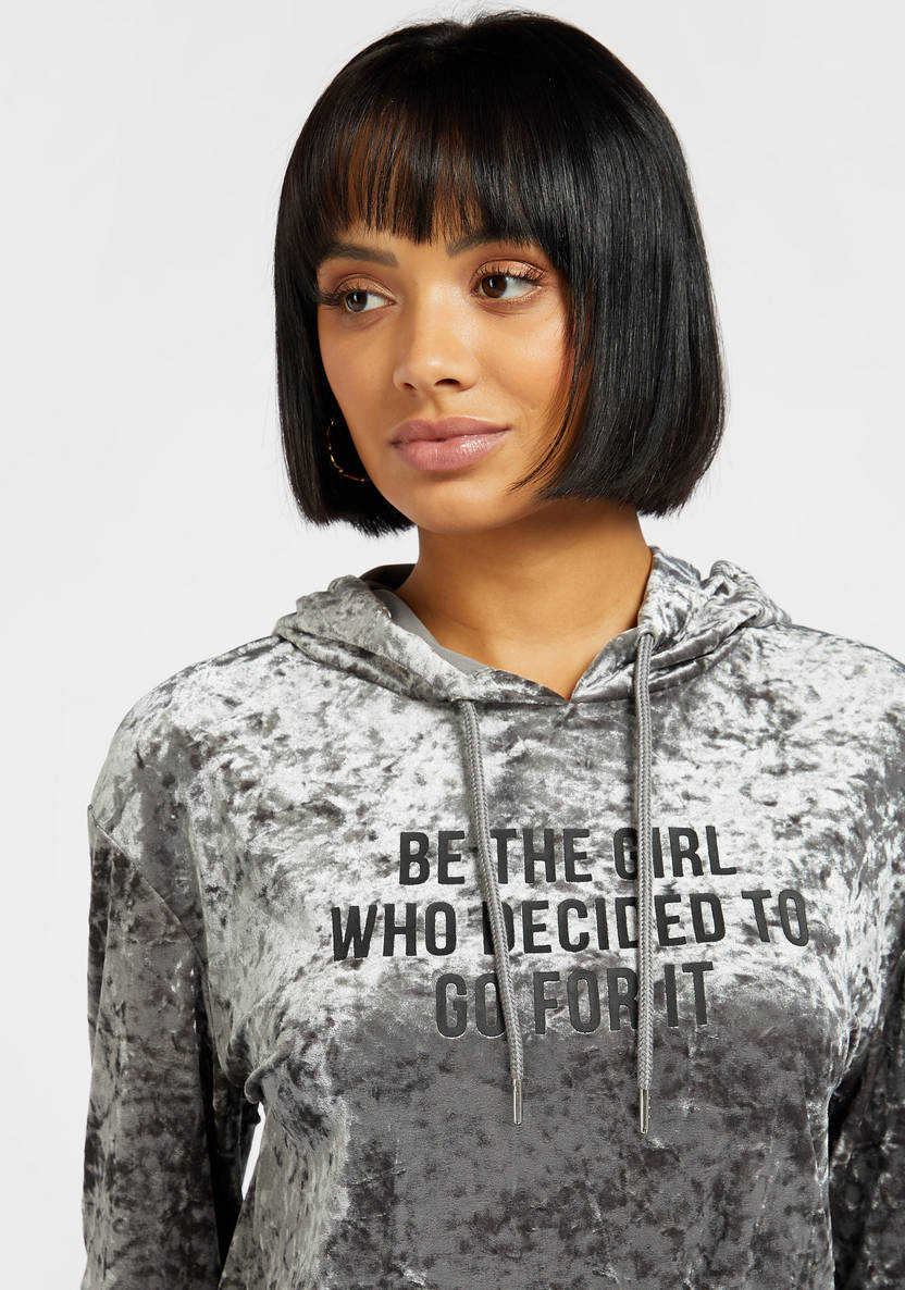 Women’s Velour Hoodie (grey)